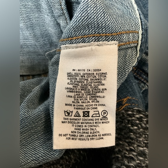 ANTHROPOLOGIE Pilcro and the Letterpress Sweater~Sleeved Denim Jacket Size Small - Picture 12 of 12